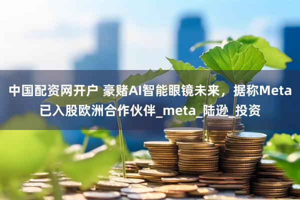 中国配资网开户 豪赌AI智能眼镜未来，据称Meta已入股欧洲合作伙伴_meta_陆逊_投资